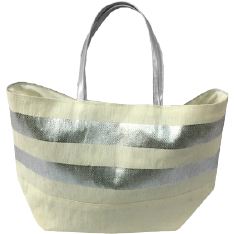 Silver Metallic Tote 
