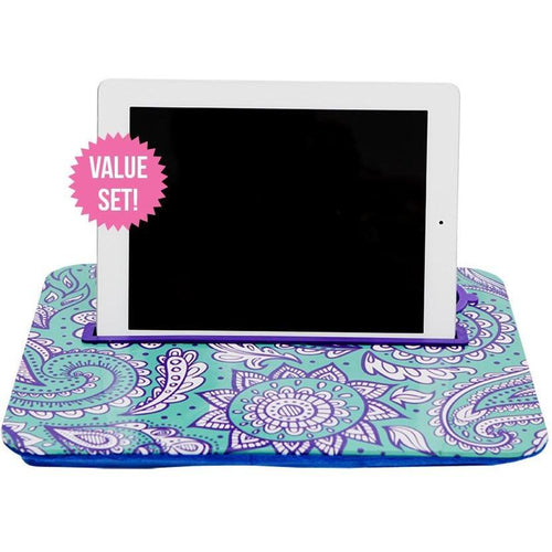 Purple Pattern and Solid Purple Tray Set|Tech - Fashionit_inc