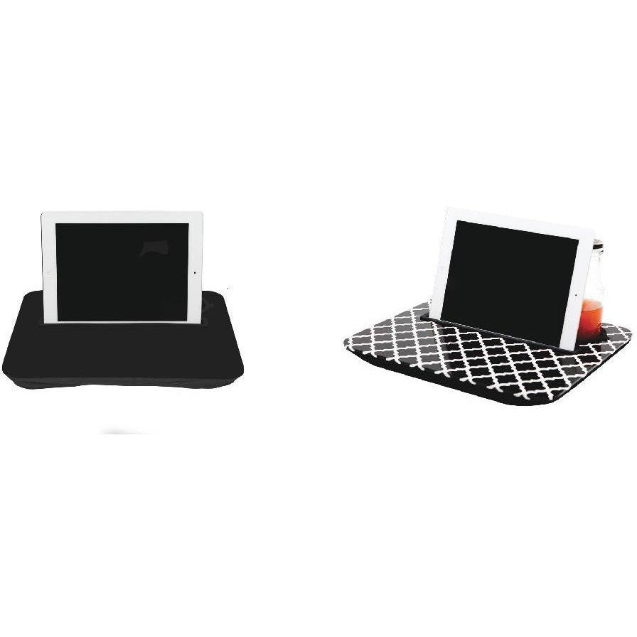 Geometric Black + White, and Solid Black Tablet Tray Set|Tech - Fashionit_inc