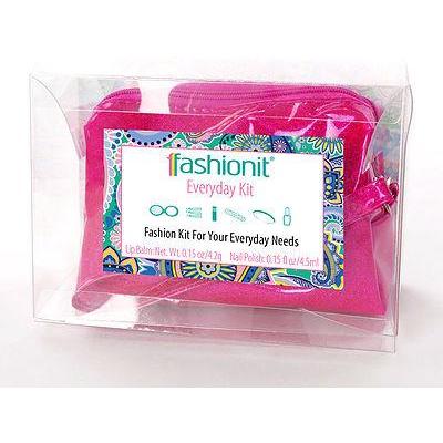 Fashionit Rescue Kit in Pink includes nail polish, brush, hair ties and headband